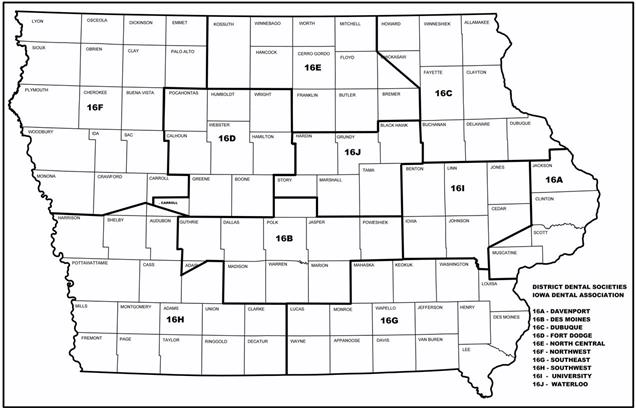 IowaDistrictDentalSocietiesMap